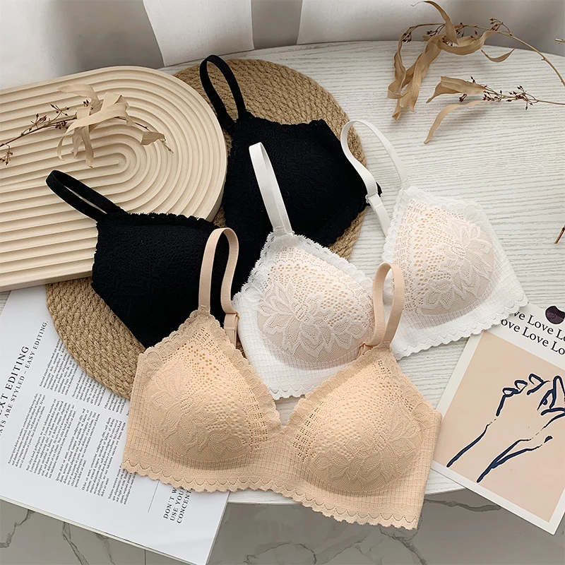

2021 new Hot-selling Sports lace edge push up bra ladies bra bra women