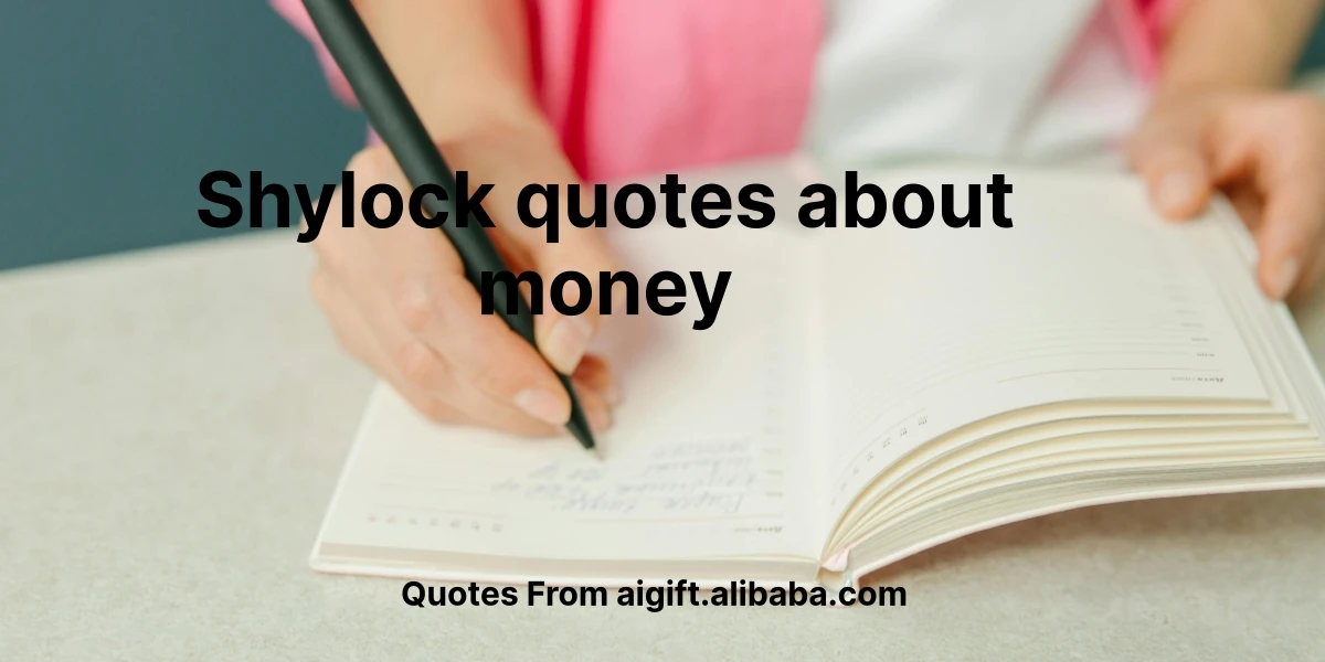 shylock quotes about money