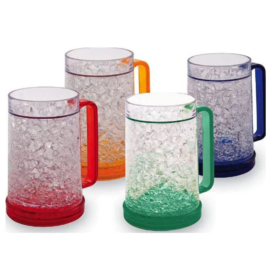 

Double Wall Gel Freezer Mug - Set of 4 - Red, Orange, Blue, Green