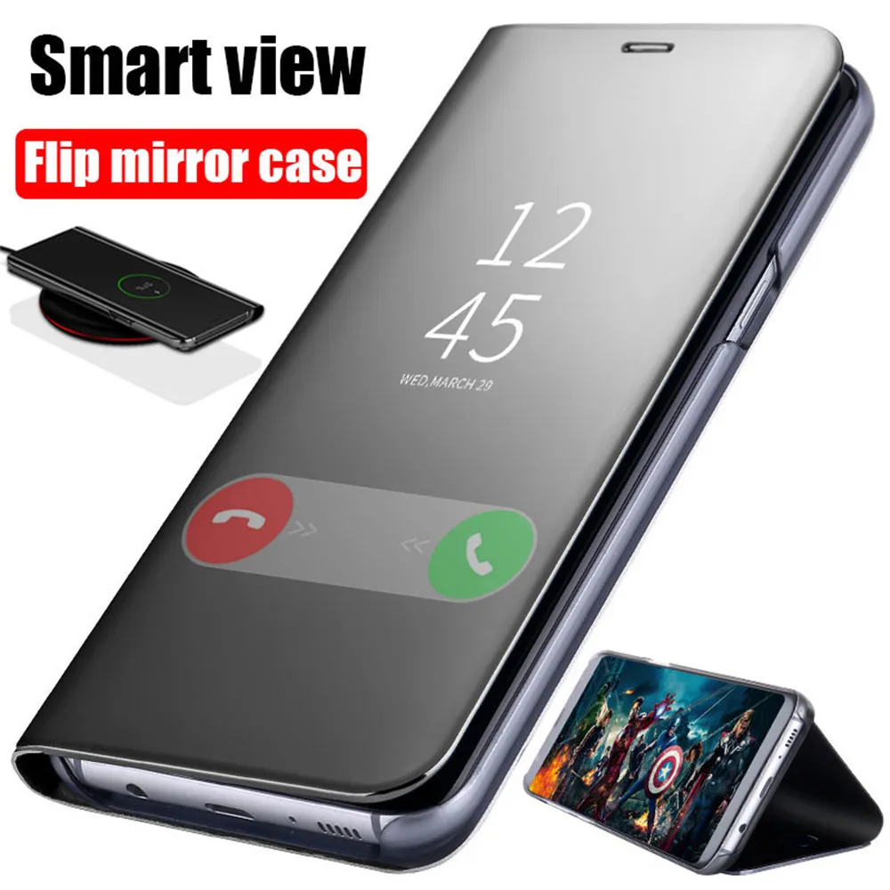 

Shenzhen Manufacturer Mirror Flip Case For Samsung Galaxy A50 S8 S9 S10 A71 A70 A50 A51Note 10 Plus 9 8 S7