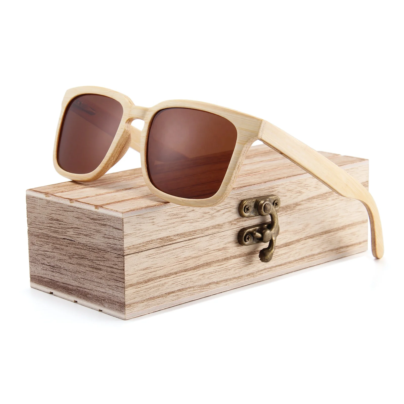 

2021 High quality handmade fashion Polarized Wooden bamboo sunglasses, Custom colors