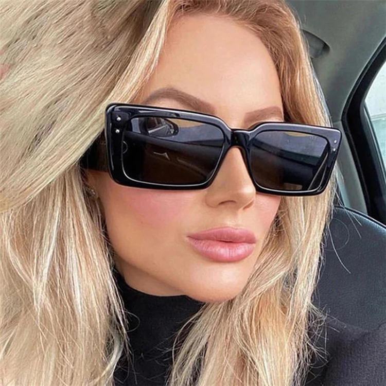 

Fashion Retro Square Unbranded Sunglasses Vendors Shades Women 2021 Vintage Designer Sun Glasses For Woman, As pictures or customized color