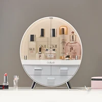 

Acrylic plastic dustproof skin care product makeup storage box dressing table 3 drawer cosmetic storage box
