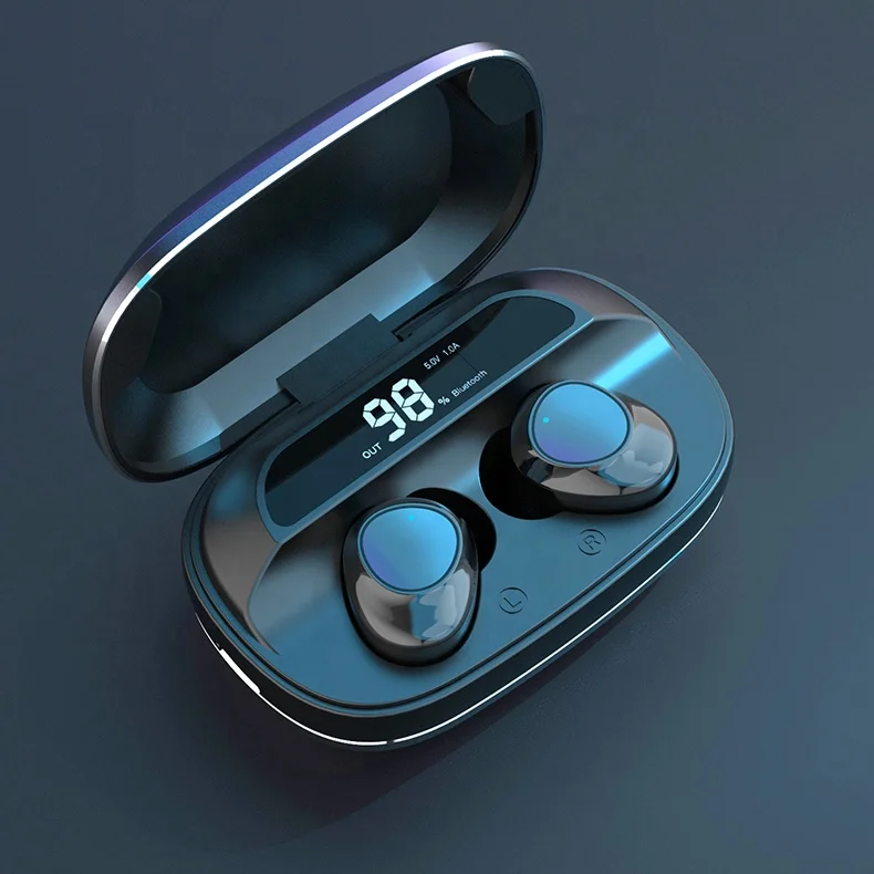 Tinderala TWS 5.0 سماعة رأس مزودة بتقنية البلوتوث 2000mAh LED عرض سماعات لاسلكية 9D ستيريو سماعات أذن مضادة للماء مع ميكروفون ANC