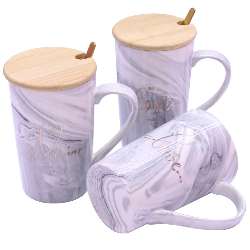 

Wholesale Ceramic Mugs Customized Bamboo Lid Cup Porcelain Mug Coffee Ceramic Mug With Lid, Customized color