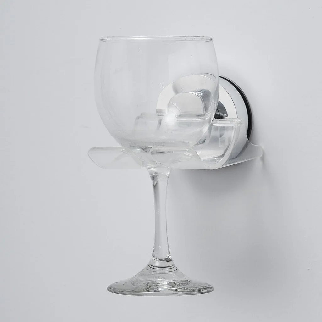 

Bathtub Wine Glass Holder Suction Cup Shower Phone Holder, Chrome