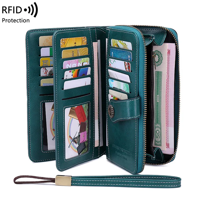 

vertical minimalist anti theft pu leather fashionable card holder smart rfid blocking wallets for women, As picture