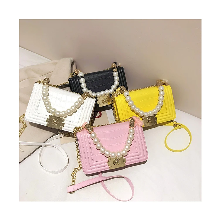 

Summer New Stone Pattern Chain Shoulder Bags Stylish Pearl Beading Small Square Tote Bags Ladies Designer Handbags Crossbody Bag