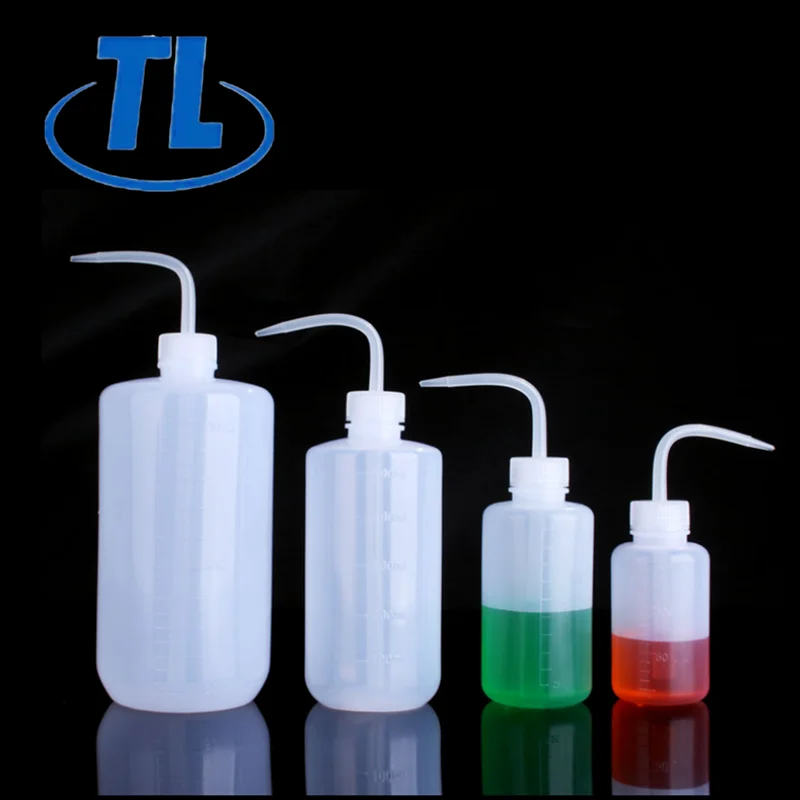 white red plastic Squeeze Bottles Plant Watering Dropper bottle 150/250/500/1000ml curved mouth laboratory plastic wash bottle