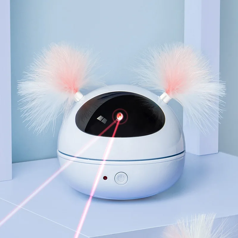 

Cat Laser Toy Interactive Cat Toy Infrared Laser Stick Feather Automatic Electric Cat Toy, As pictures.