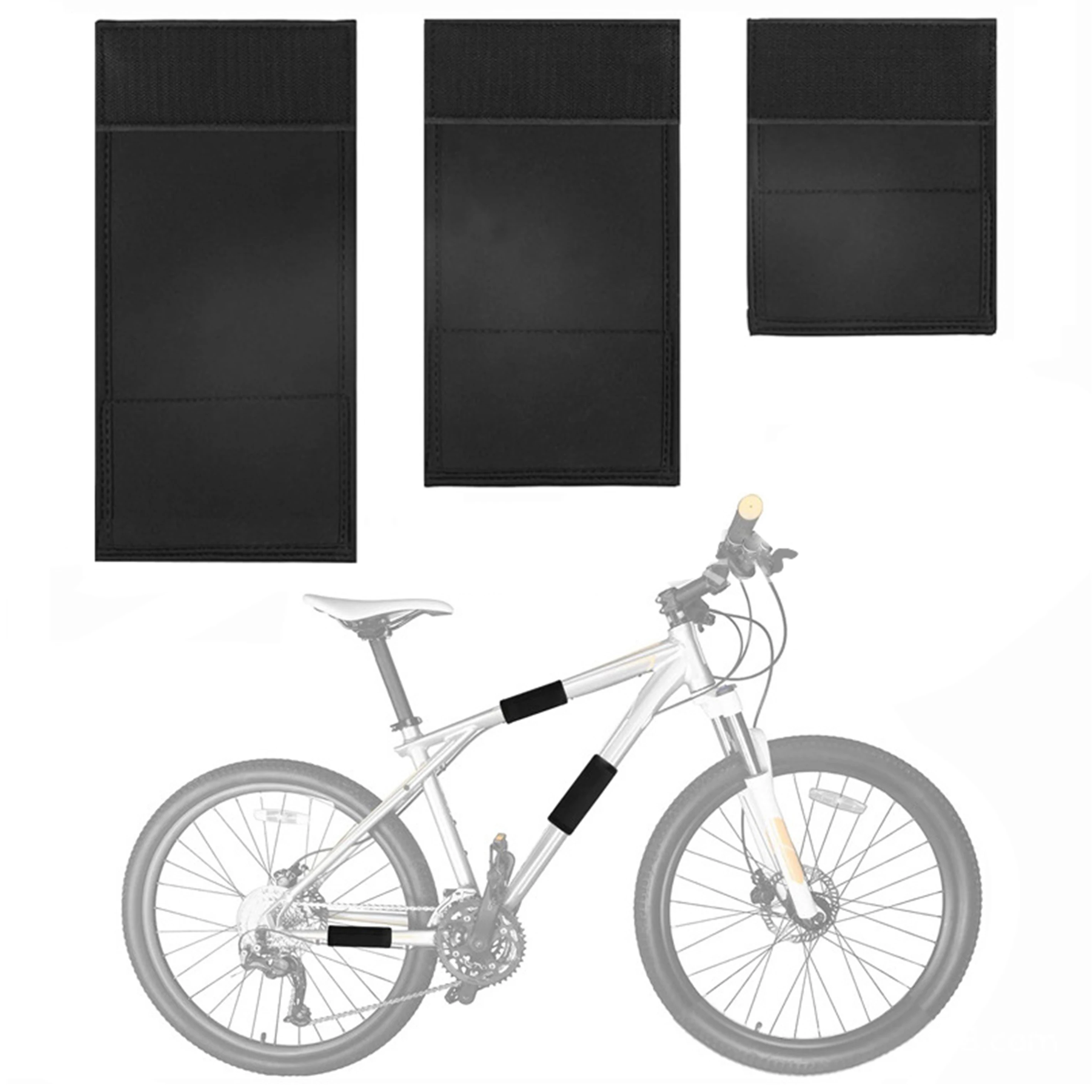 3 Pack Neoprene Bicycle Frame Protector Bike Carrier Carbon Frame Protector Mounting Accessories Scratch Protector