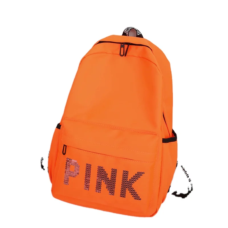 

FREE SHIPPING custom fashion logo sport Lady backpacks waterproof Outdoor Pink backpack travel duffel bag, As show