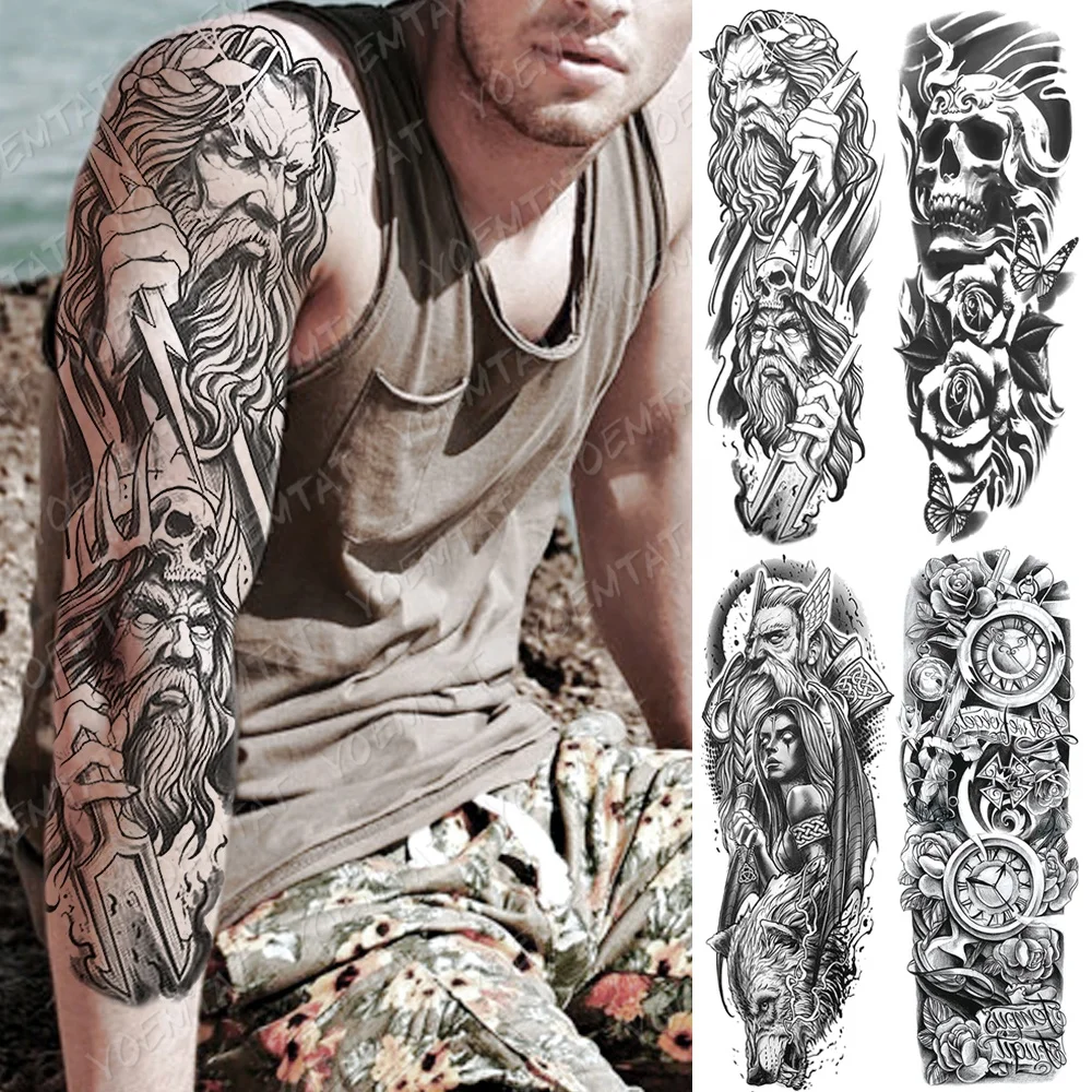 

New Designs Full Arm Body Art Temporary Tattoo Sticker, Cmyk