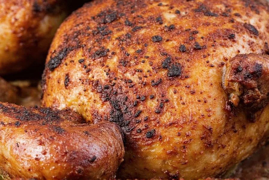 Applying dry rub to chicken