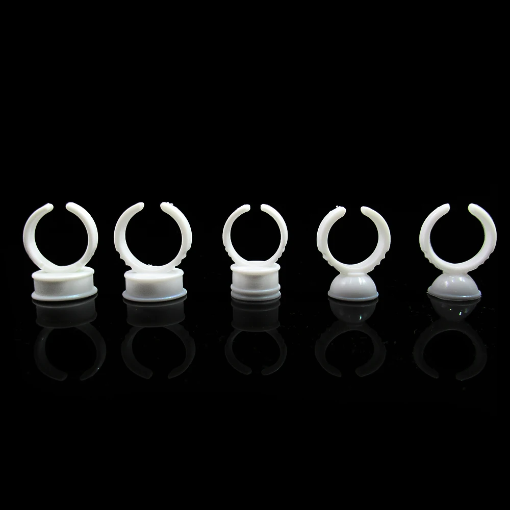 

Quewel Professional Plastic Ring Glue Lash Extensions Of Glue Ring And High Quality Private Label Eyelash Glue Holder, White