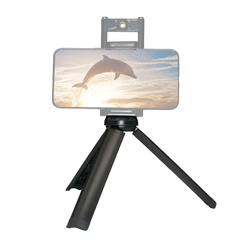 

Factory wholesale portable fill light shooting tripod foldable triangle support brackets, Black
