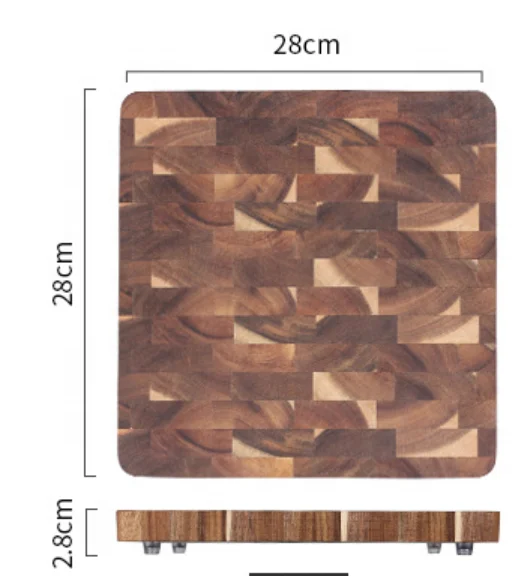 

Wholesale Custom Personalized multifunction Acacia wood Chopping Boards Block Kitchen Wooden end Grain Cutting Board