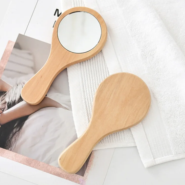 

Pocket Mirror Cosmetic Small Pocket Round Bamboo Mirror makeup Eco-friendly Bamboo Speil Spegel Espejo Mirror