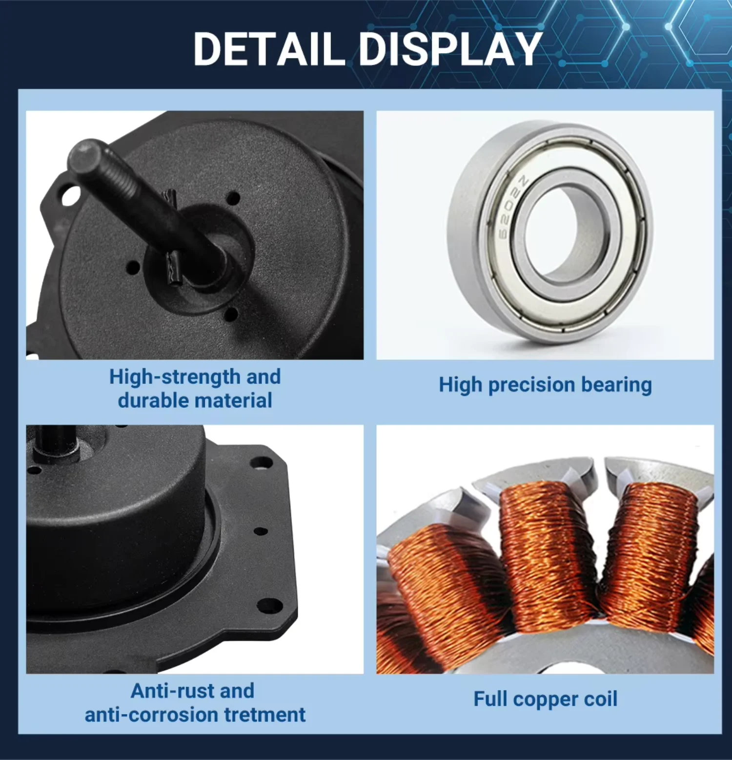 Ceiling Fan, Brushless, Copper, 24V - detail 14