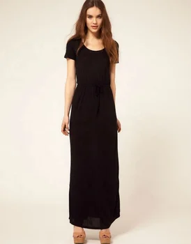 Welp Black Maxi Dress For Lady,Long Black Dress Without Split - Buy OT-56