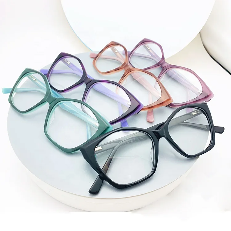 

Italy New design custom logo ladies fashion high-end cat eye spectacle frame acetate optical frames Eyeglasses Frames