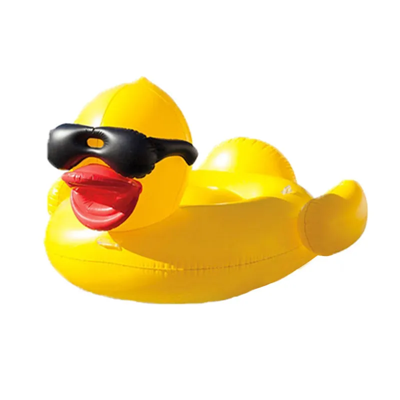 

Popular OEM ins style float PVC swimming pontoon floats inflatable rubber duck float for water sports, Yellow