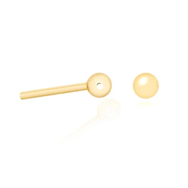 

wholesale high polish earrings 925 sterling silver fashion 18k gold plated minimalist ball stud earrings