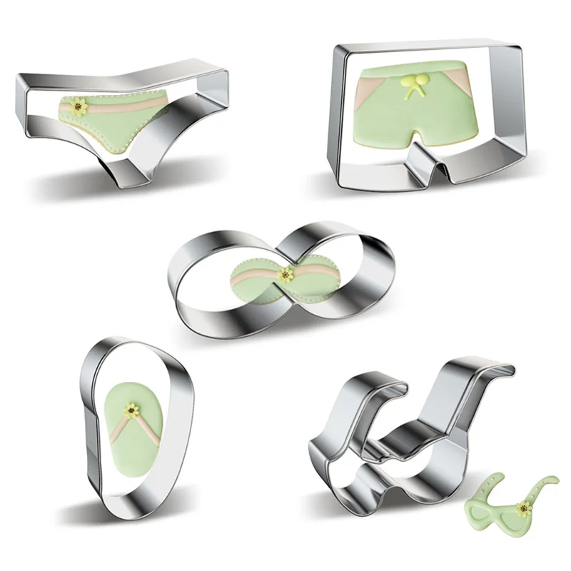 

Amazon best-selling cookie cutter Cartoon costume stainless steel cookie cutter Beach glasses pants cookie mold