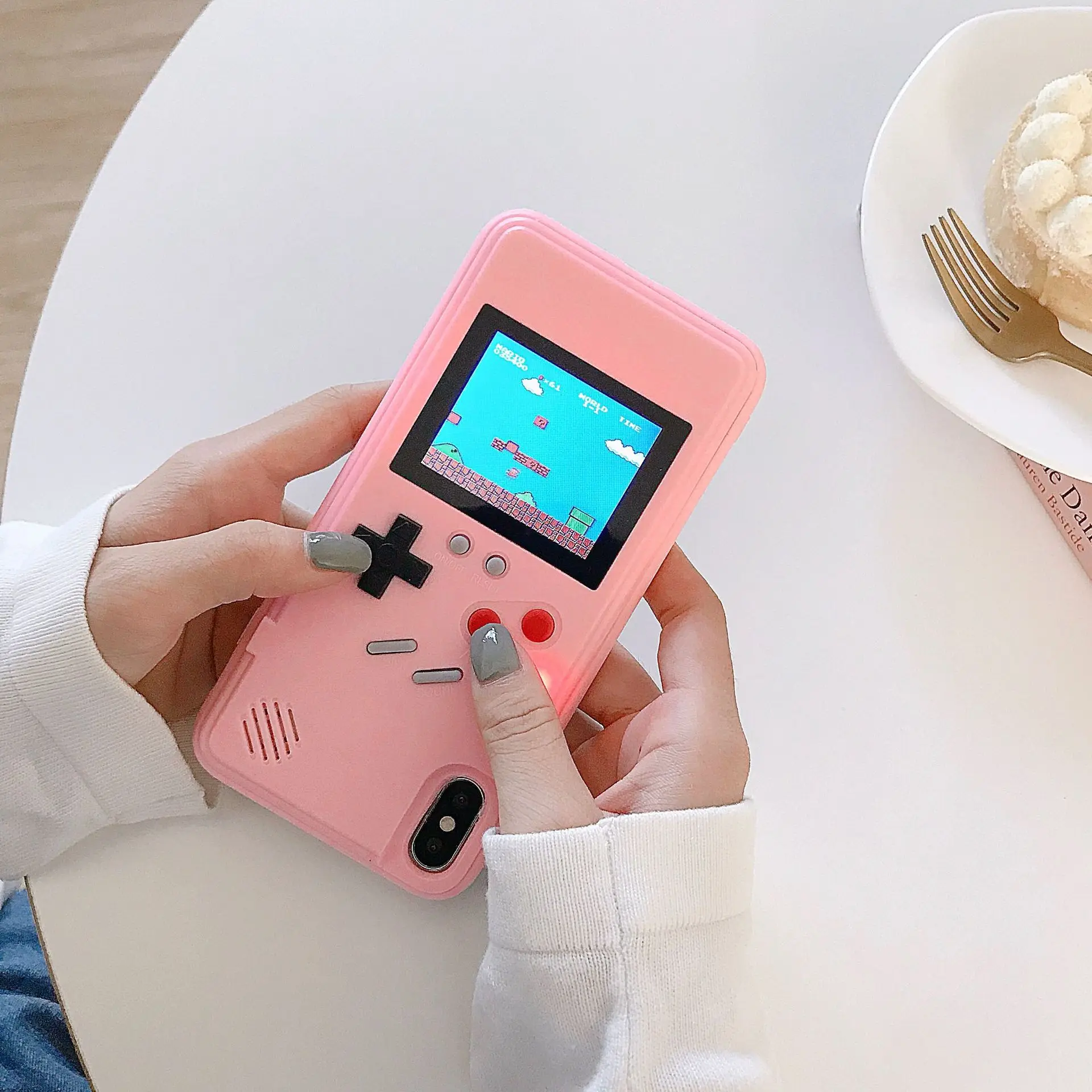 

Retro Mobile Gameboy phone case with 36 kinds Classic game for all types iphone and Android system phone cover, Black, white, red, pink, green