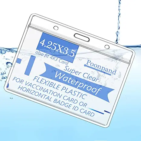 

Resealable Waterproof Immunization Record Card Holder  CDC Vaccine Card Protector