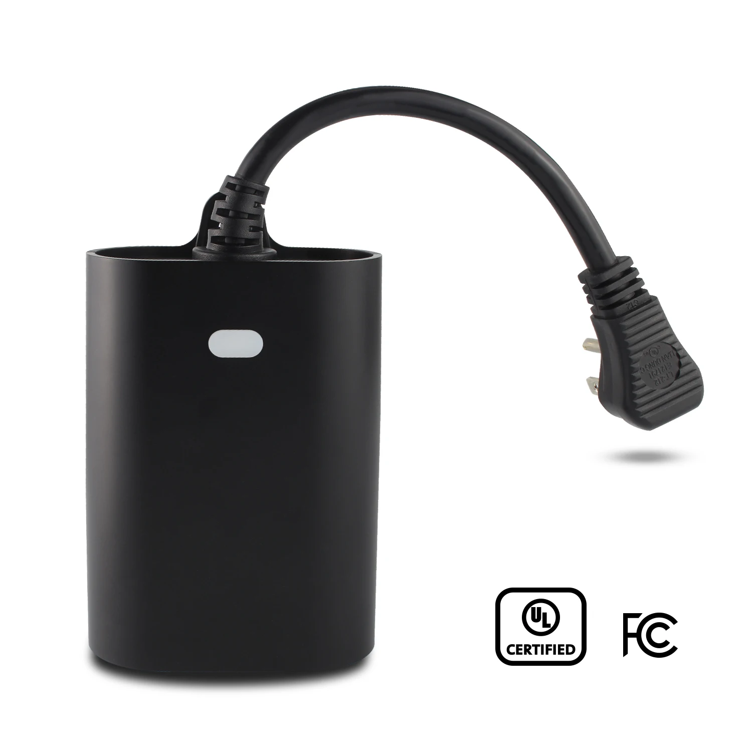 

EVA LOGIK zwave extension socket smart outlet usa electrical outlet with light, Black