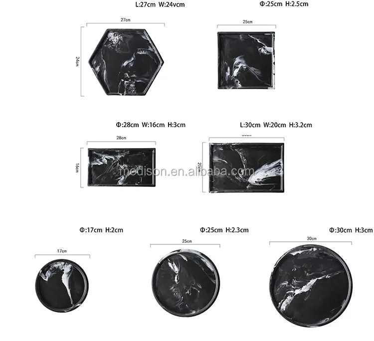 Round Shape And Irregular Shape Porcelain Dinner Tableware Marble Ceramic Plate