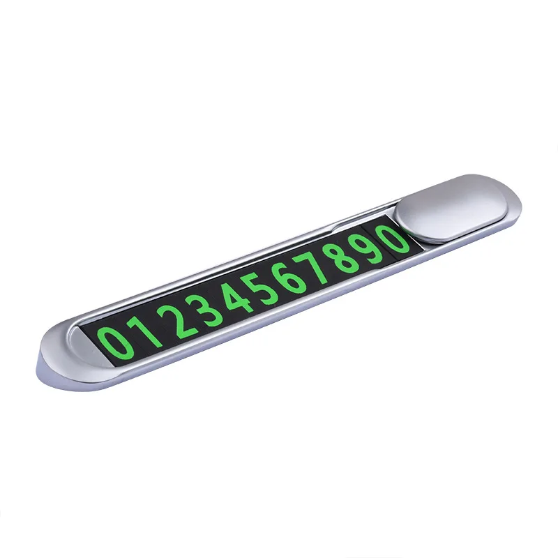 

2022 New Mini Aluminum Car Temporary Parking Card Phone Number Card Plate Telephone Number Car Park Stop Automobile Accessories