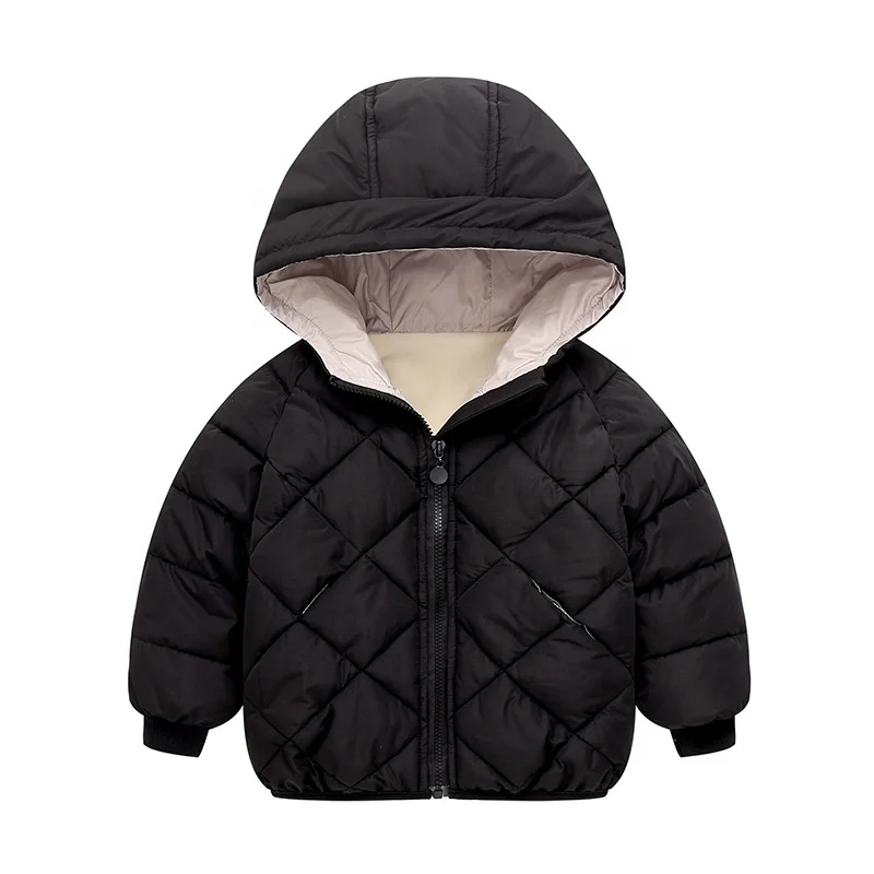 

New autumn and winter children's cotton coat Children's down padded jacket boys and girls hooded pullover jacket