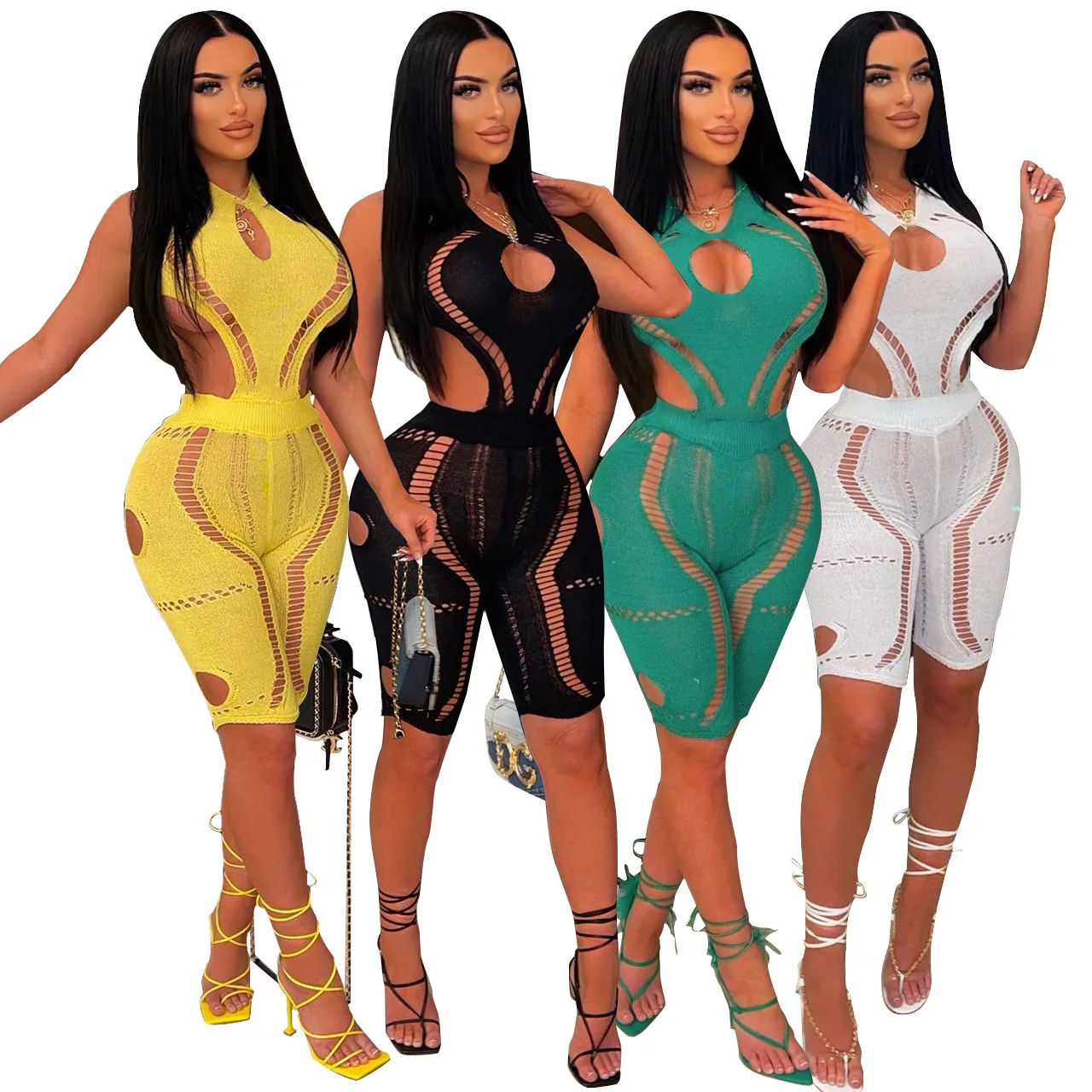

Amazon Summer Club 2022 Sexy Knit Sweater Jumpsuit Women One Piece Bodycon Jumpsuits And Rompers Backless Jumpsuit Woman
