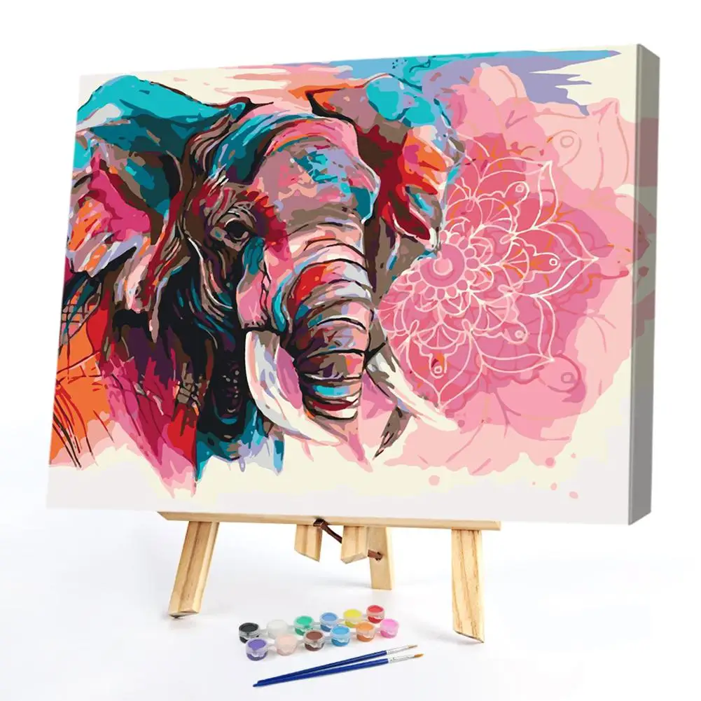 

Wholesale Painting by Numbers Beginner Diy Elephant Fantasy Girl paint by numbers for Kids And Adults