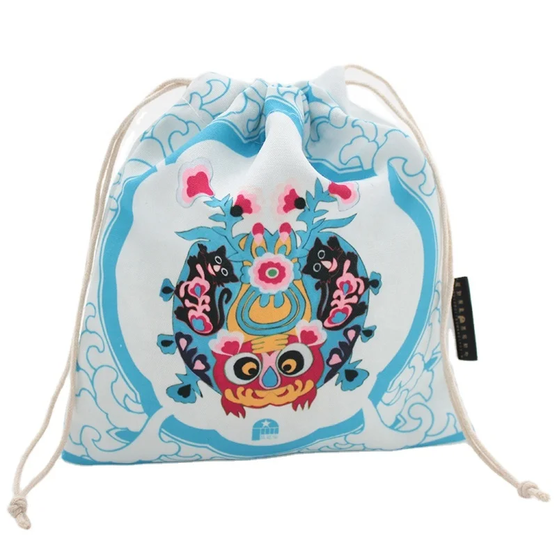 

Fashion Korean Canvas Bags Paris Print Canvas Tote Bags drawstring cosmetic makeup drawstring bag for clothing, Customized color