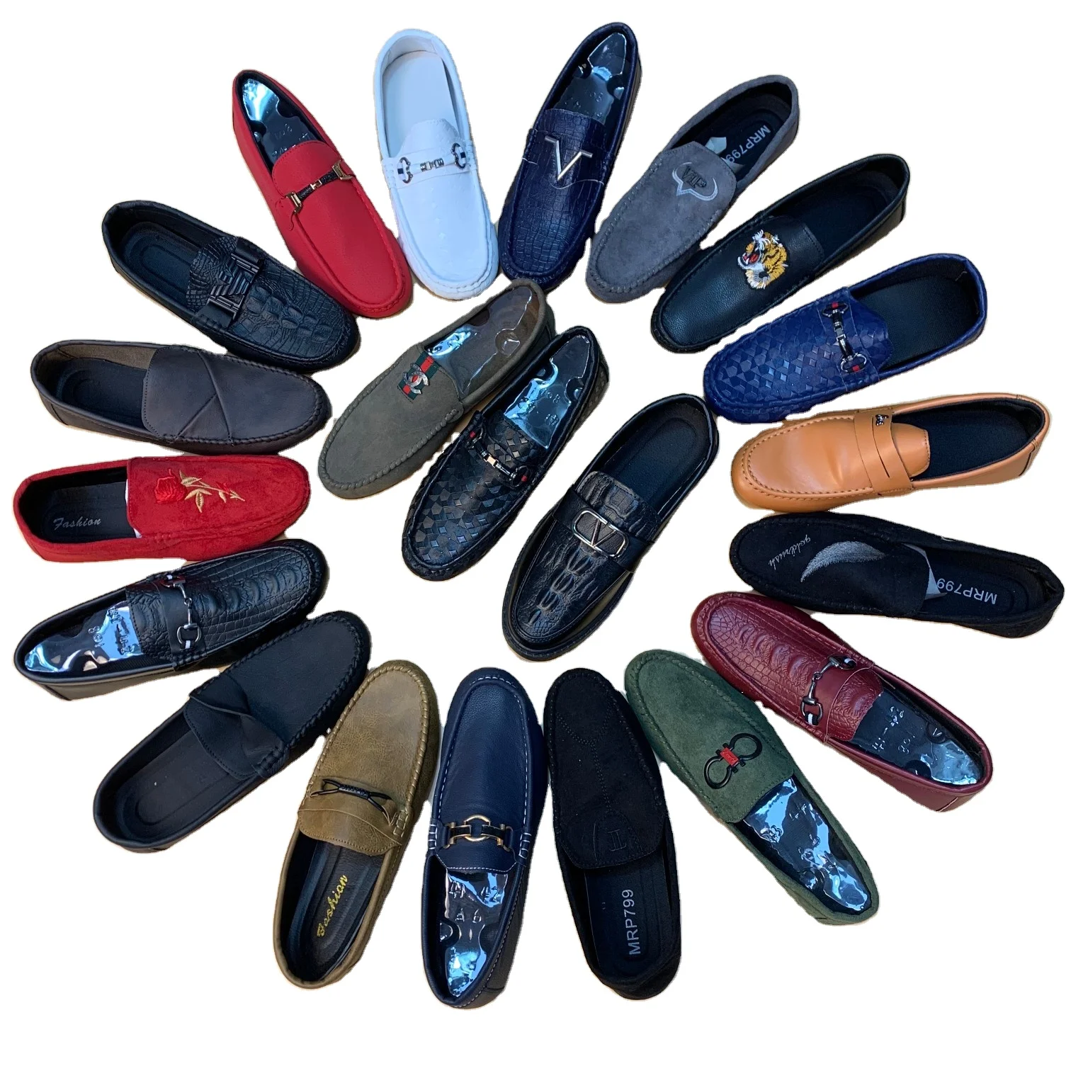 

M3318 High Quality mixed styles pu Leather Loafers Shoes For Men