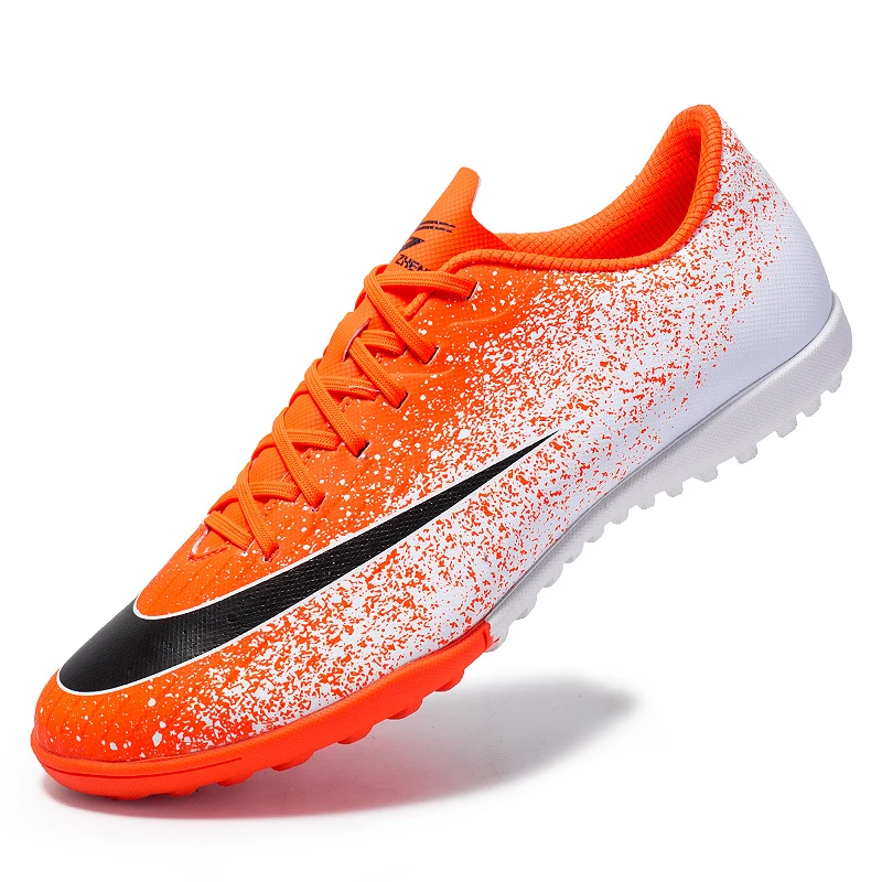 

Instock soccer shoes Broken Nails football boots for Wear Outdoor Training, Orange,white,blue,black