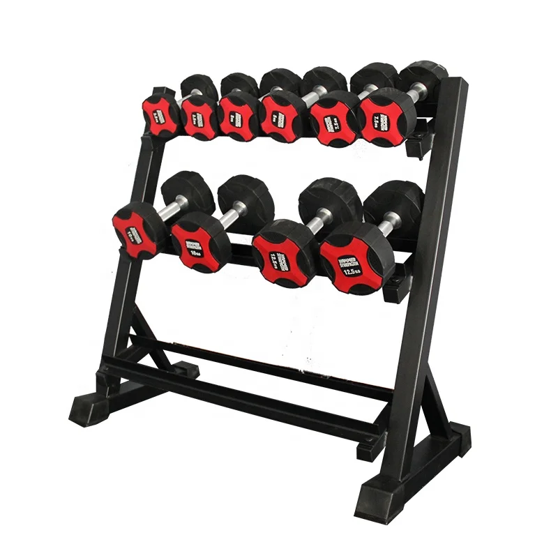 

gym Equipment Gym Dumbbell racks Barbell Rack three layer Adjustable dumbbell rack, Customized color