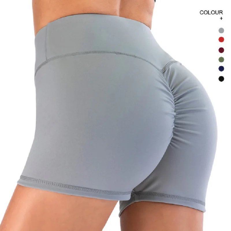 

Dry- Fit Custom High Waist Ladies Scrunch Butt Sports Compression Athletic Yoga Running Wholesale Booty Gym Shorts Women