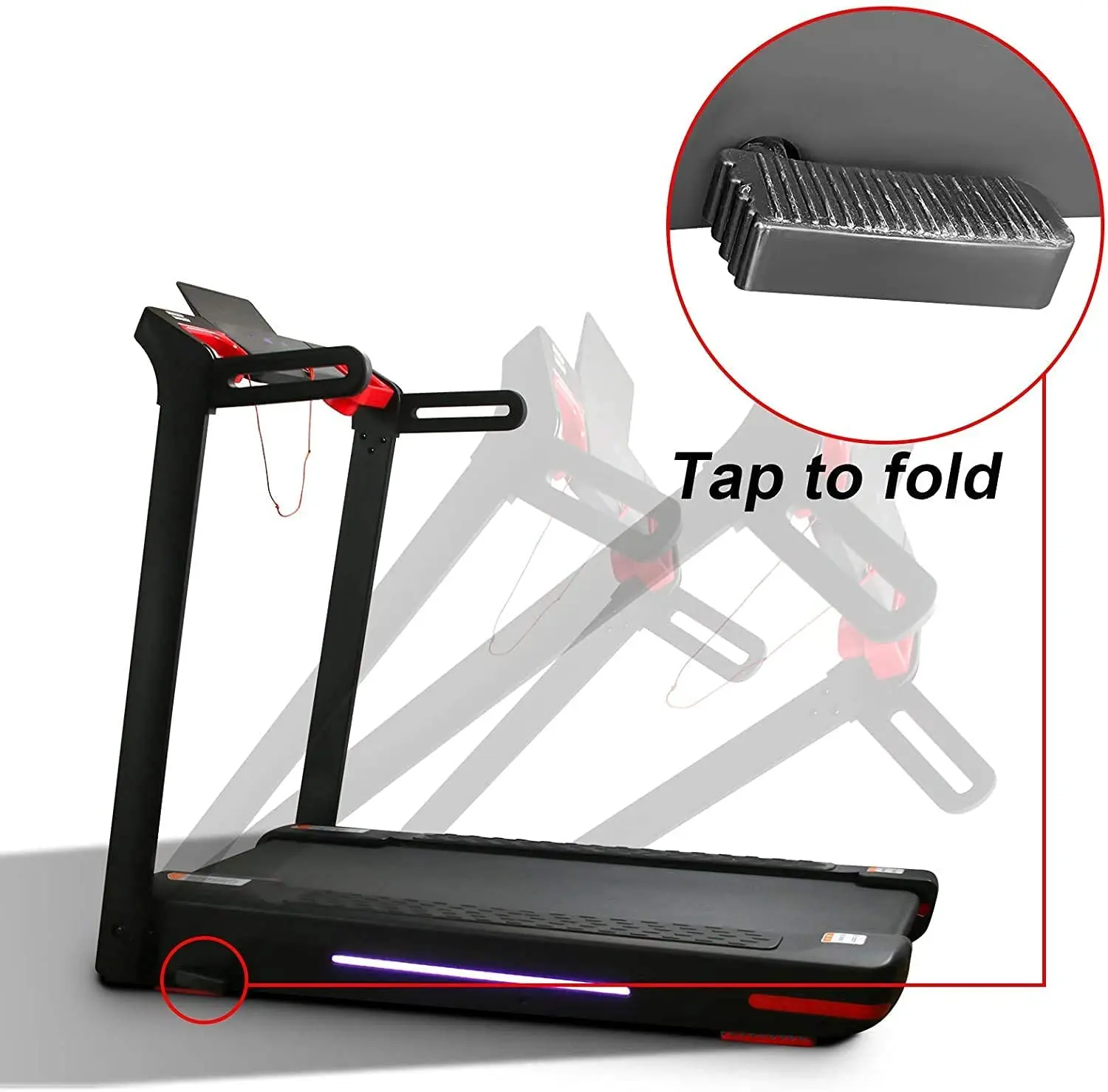 

Real Magnetic Electric Treadmill Free Installation Folding Treadmill Running Machine for Home Exercise Equipment, Customized color