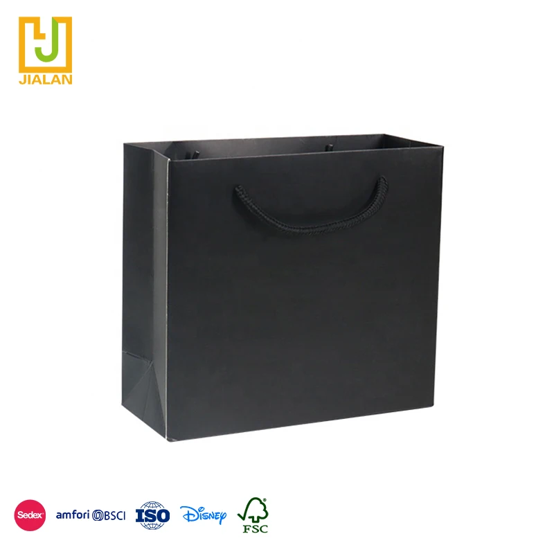 

Customized Printed Logo Luxury Ribbon Handle Boutique Shopping Packaging Euro Paper Gift Bags