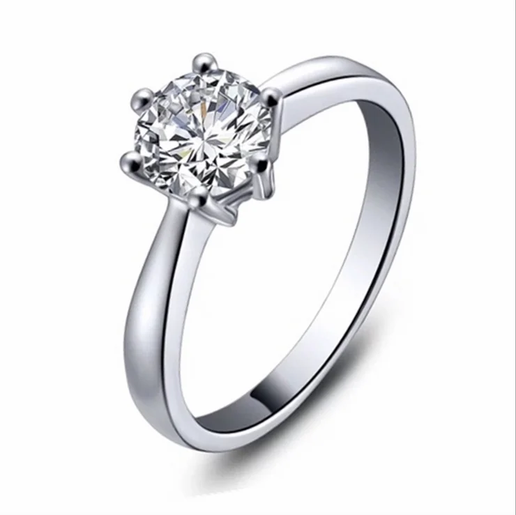 

Amazon hot sale white silver diamond wedding rings