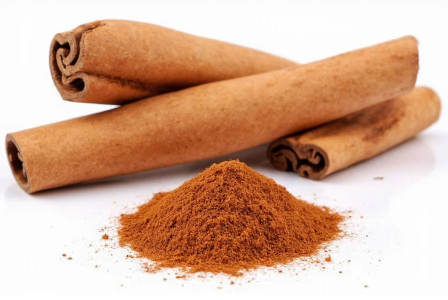 Pregnant woman measuring 1 teaspoon of Ceylon cinnamon into a bowl of oatmeal