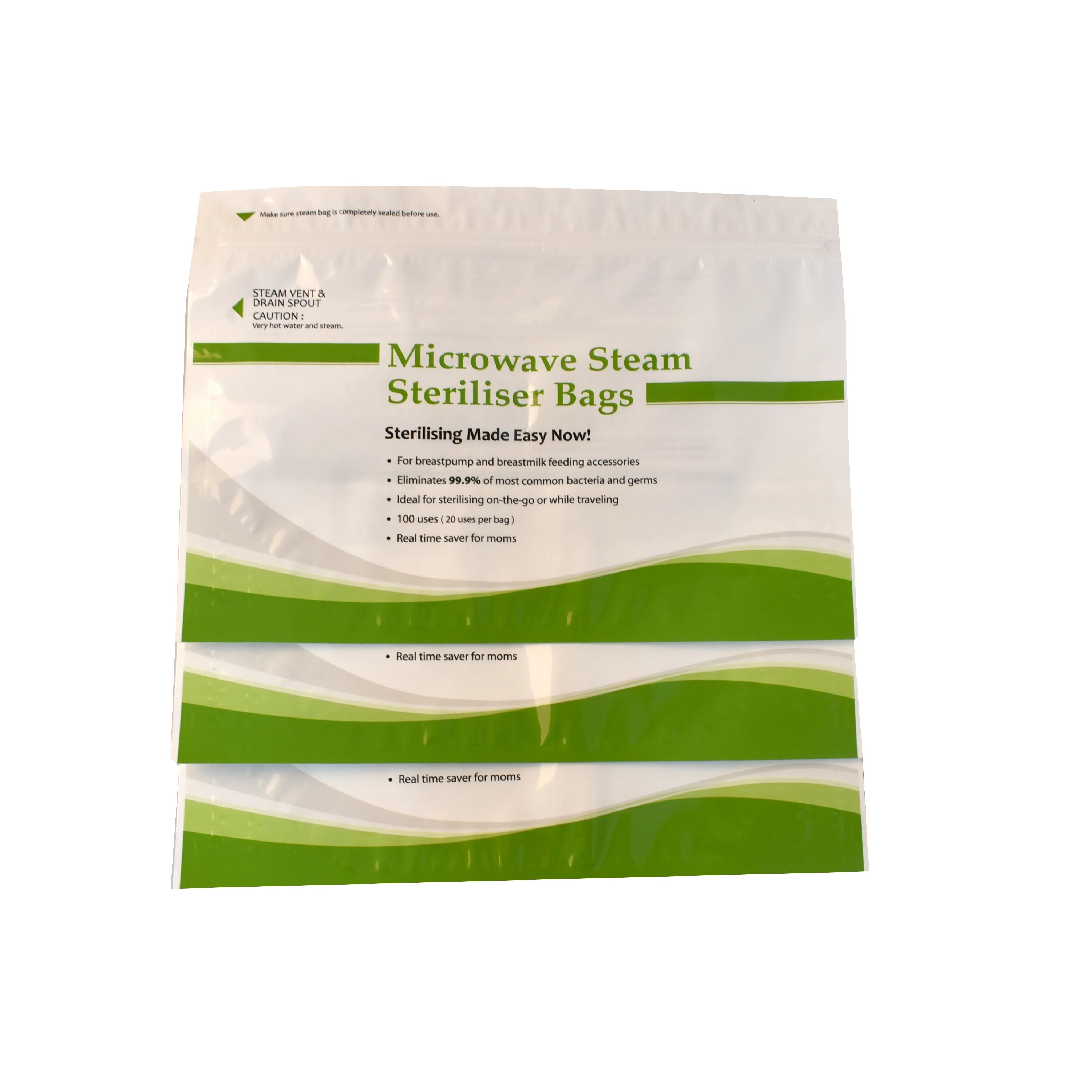 Bpa Free Reusable Steam Sterilizer Microwaveable Bag Plastic Microwave