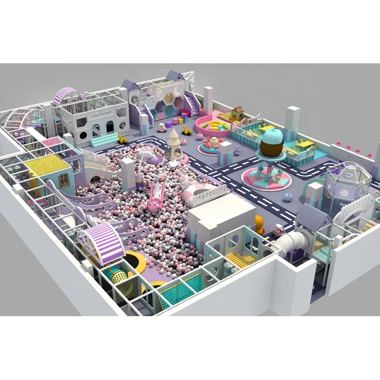 有趣的迷宫儿童室内软玩区游乐场设备儿童游乐园气枪大幻灯片出售