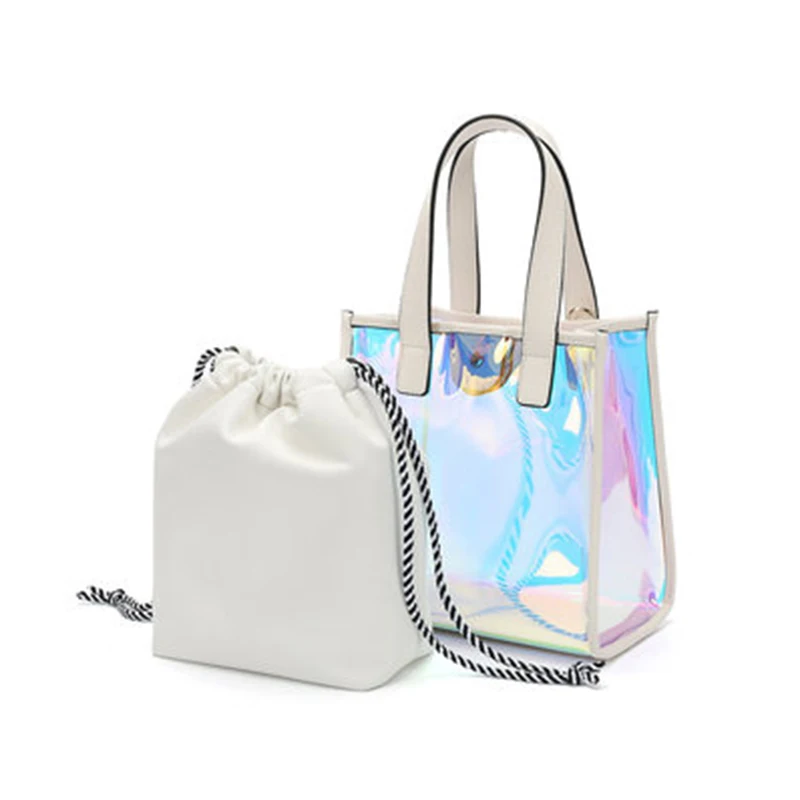 

Brand women shoulder bags high quality leather handbags Custom color PVC transparent women's bag handbags, As shown in the figure below