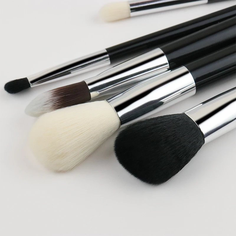 

Professional 6 Pcs Wholesale Makeup Brushes Set Black Cosmetic Makeup Brush Kit Cheap, As the picture