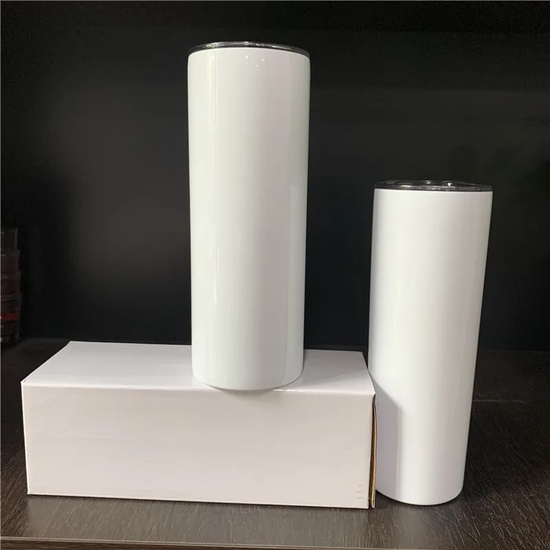 

Skinny tumbler 20oz all straight non tapered blank sublimation same width from up and down Stainless steel mug for DIY printing